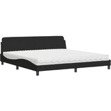  The Living Store Postelja z vzmetnico črna 200x200 cm žamet - Postelja, (21491847) | Shoptok.si