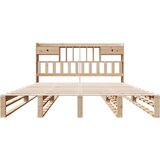  Krevet s regalom za knjige bez madraca 200 x 200 cm od borovine | shoptok.hr