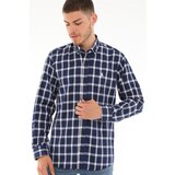 Dewberry G717 DERBERRY MEN'S SHIRT-NAVY - WHITE Cene