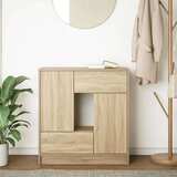  Komoda s predali in vrati, sonoma hrast, 70,5x34x74,5 cm | Shoptok.si