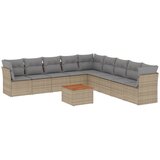 Maison Chic Seti vrtnega pohištva - Vrtna garnitura - Vrtni pohištvo set 10-delna z blazinami bež poli ratan, (21818331) | Shoptok.si