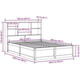 vidaXL Posteljni okvir brez vzmetnice voščeno rjav 160x200 cm borovina | Shoptok.si