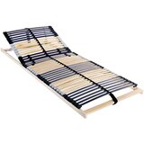 LEŽAJ s letvicama Smeđa 90 x 190 cm Čvrsto drvo bukve | shoptok.hr