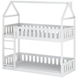 Molarem Home Drveni dječji krevet na kat Pola - bijeli - 160x80 cm - Madrac PE pjena 8 cm-spužvasti madrac | shoptok.hr