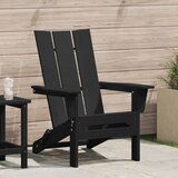 vidaXL zložljiv stol Adirondack Črn 74,5x80,5x90 cm HDPE | Shoptok.si