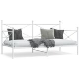 vidaXL Dnevna postelja brez vzmetnice Bela 100x200 cm Jeklo | Shoptok.si