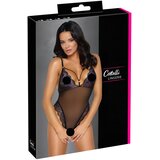 Cottelli vezeni, otvoreni čipkasti bodi (crno-ljubičasti) - XL | shoptok.hr