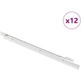  Klizač za ladice 12 pcs Bijelo 450 mm Čelik | shoptok.hr