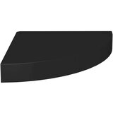 vidaXL Plutajuća kutna polica crna 25 x 25 x 3,8 cm MDF | shoptok.hr