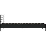  Okvir za krevet crni 75 x 190 cm od konstruirano drvo i metal | shoptok.hr
