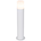 QAZQA Stoječa zunanja svetilka bela z opalnim senčnikom 50 cm - Odense
