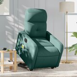 Maison Chic Električni masažni naslanjač - Relax naslanjač s funkcijo vstajanja temno zelen, (22042565) | Shoptok.si
