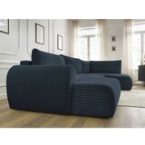 Bobochic Paris Tamno plava sklopiva kutna garnitura od samta (s lijevim kutom/u obliku slova "U") Lucien – | shoptok.hr