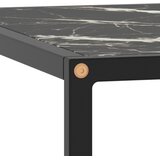  Stolić za kavu crni s crnim mramornim staklom 60 x 60 x 35 cm | shoptok.hr