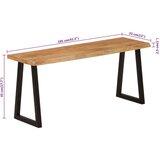  Klupa sa živim rubom 105 cm od masivnog bagremovog drva | shoptok.hr