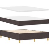  Vzmetnica za posteljo z vzmetnico in klopjo temno rjava 140x200 cm tkanina, (22083190) | Shoptok.si