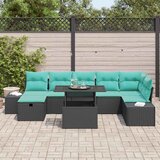  Sjedeća garnitura za vrt 8 kom. poliratan Siva 55 x 55 x 37 cm | Shoptok.si