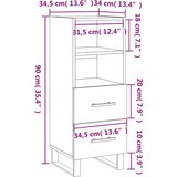  Komoda boja dimljenog hrasta 34 5x34x90 cm konstruirano drvo | shoptok.hr