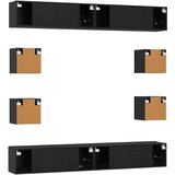  Set TV komoda 8 pcs 100 x 30 x 30 cm Crni hrast | Eponuda.ba