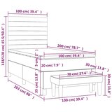 Box spring krevet s madracem tamnoplavi 100x200 cm baršunasti | shoptok.hr
