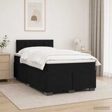  Boxspring krevet s madracem Crna 120 x 190 cm Baršun | shoptok.hr