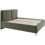 MID.YOU OBLAZINJENA POSTELJA 140 cm x 200 cm , les, tekstil, leseni material temno zelena | Shoptok.si
