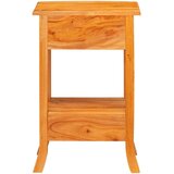  klubska mizica, trden mahagonijev les, naravna, 50,5x30x75,5 cm | Shoptok.si