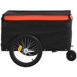 Prikolica za bicikl crno-narančasta 30 kg željezna - orange 124 x 53 x 45 cm | shoptok.hr
