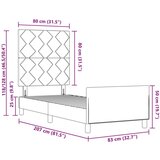 vidaXL Krevet od tkanine smeđe-sive boje 80x200 cm | shoptok.hr