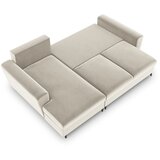 Cosmopolitan Design Bež baršunasti sklopiva/s prostorom za odlaganje kutna garnitura (s lijevim kutom/s ležaljkom) Kyoto – | shoptok.hr