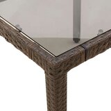 vidaXL 7-dijelni vrtni bistro set od poliratana s jastucima smeđi | shoptok.hr