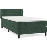 vidaXL Box spring krevet s madracem tamnozeleni 100x200 cm baršunasti Cijene