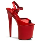Pleaser Flamingo-809 Red Pat/Red 38