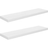  Plutajuće zidne police 2 kom sjajne bijele 90x23,5x3,8 cm MDF | Eponuda.ba