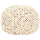  Ručno rađeni tabure s makrameom 45 x 30 cm pamučni | shoptok.hr