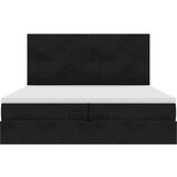 vidaXL Otomanski okvir kreveta s madracima crni 200x200cm baršunasti | shoptok.hr