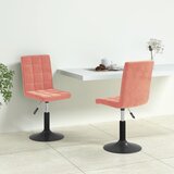 Maison Chic Vrtljiv Jedilni stoli - Vzorci stoli 2 kosa roza žamet A1640, (22031581) | Shoptok.si