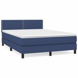 Maison Chic Box spring postelja - Vzmetna postelja z vzmetnico moder 140x190 cm blago SL12885, (21883535) | Shoptok.si