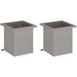  Vrtna posuda za sadnju s LED svjetlom 2 kom. Rđa - Otporni čelik 30 x 30 x 30 cm 2 | shoptok.hr