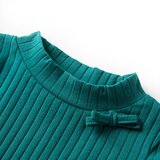  Dječja majica dugih rukava rebrasto pletena tamnozelena 128 | shoptok.hr