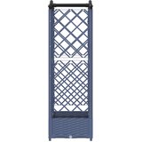  Povišeni krevet s mrežom i krovom Sivi 124 x 40 x 125 cm PP | shoptok.hr