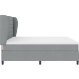Box Spring Krevet s Madracem Svjetlosiva 200x200 cm Tkanina | shoptok.hr