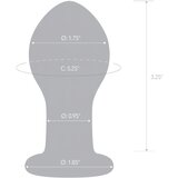 Gläs Galileo - stakleni analni dildo (crno-zlatni) | shoptok.hr