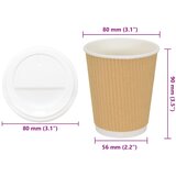  Papirnate šalice za kavu s poklopcima 1000 kom 8 oz 200 ml | shoptok.hr