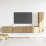  3-dijelni zidni TV ormarić Artisan hrast izrađen od drveta | shoptok.hr