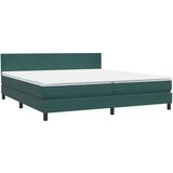 Box Spring krevet s madracem tamno zeleni 180x220 cm baršun | shoptok.hr