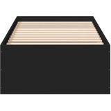  Okvir za krevet crni 90 x 190 cm od konstruiranog drva | shoptok.hr
