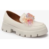 Resti White women's moccasins with colorful crystals Crystal Glam | ePonuda.com