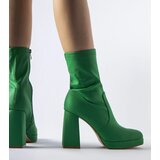 Gemre Green matte ankle boots with high block heel Isauro | shoptok.hr