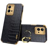 INORCO Za vivo V25 5G krokodil teksturo galvansko prevleko prstan stojalo za telefon PU usnje prevlečena TPU torbica, (22037128) Cene